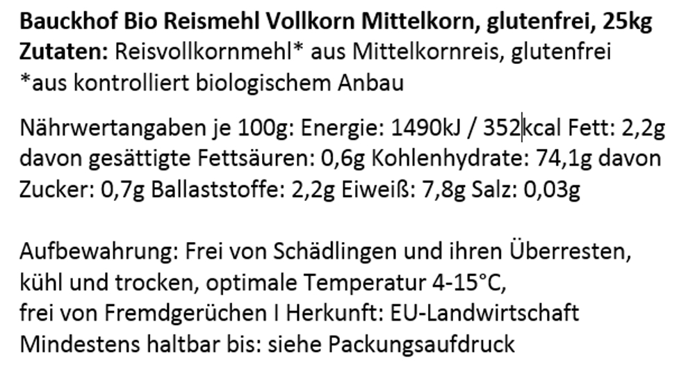 Nährwertangaben