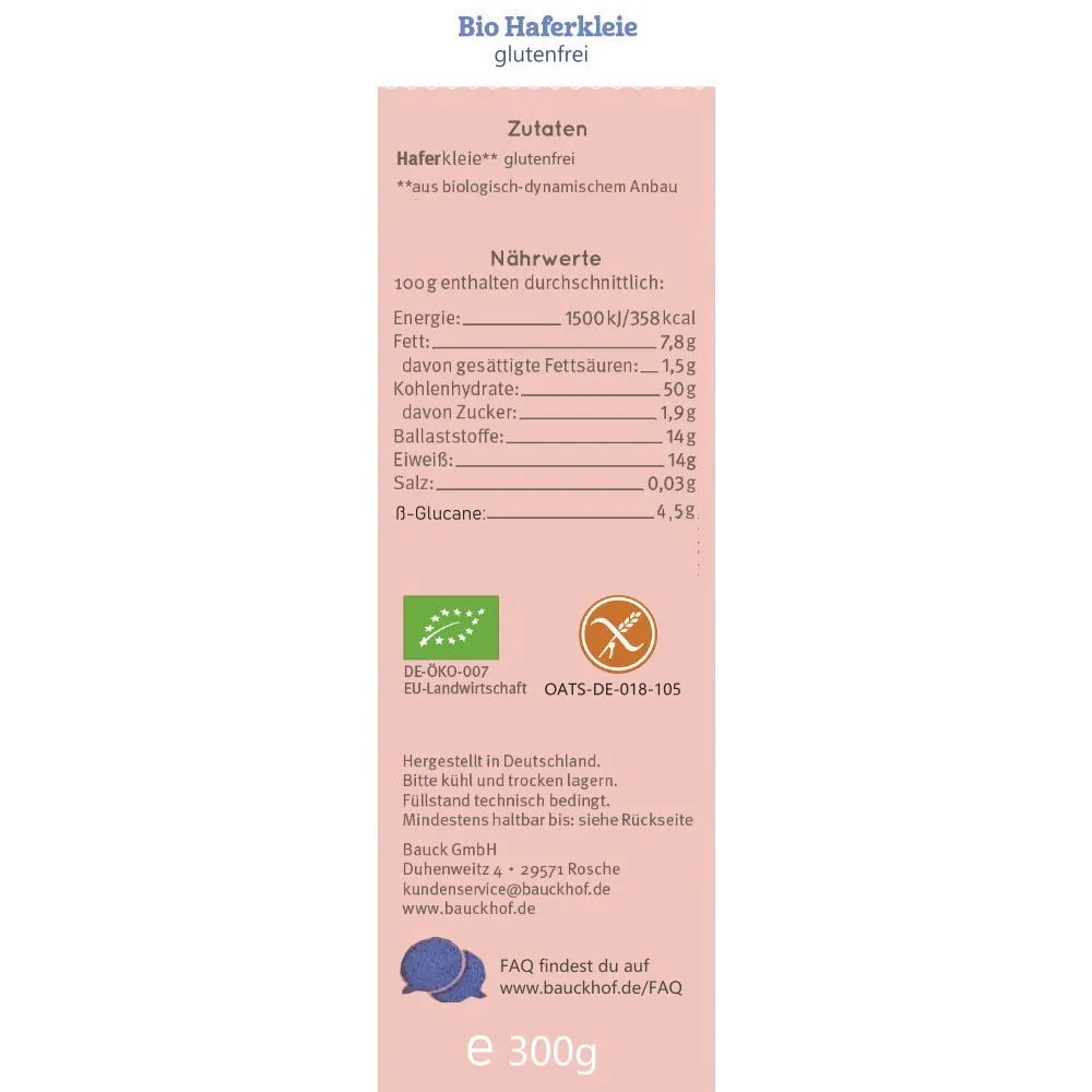Haferkleie glutenfrei
