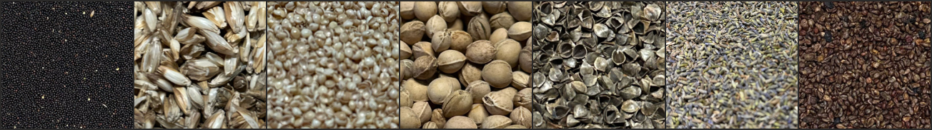 Naturfüllstoffe – Raps, Dinkelspreu, Hirsespreu, Kirschkerne, Buchweizenschalen, Lavendelblüten, Traubenkerne