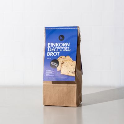 Einkorn-Dattel-Brot 500 g – Mühle Schlingemann