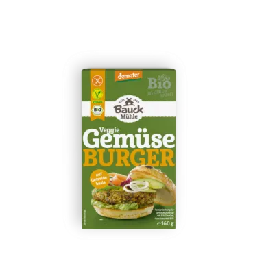 Gemüse Burger Bio glutenfrei 160 g – Mühle Schlingemann