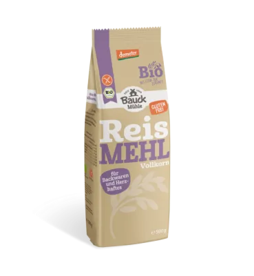 Reismehl, Vollkorn 0,5 kg BIO – Mühle Schlingemann