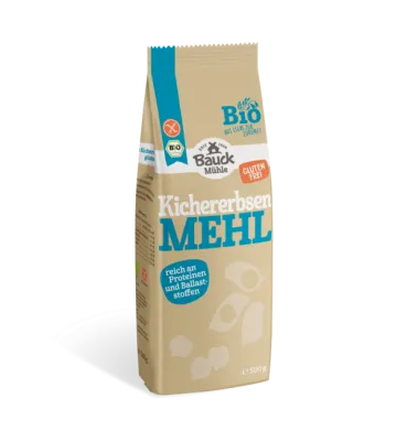 Kichererbsenmehl 500 g - BIO glutenfrei (Bauck)