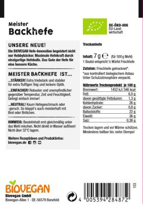 Hefe Meister, 3er Pack, BIO, BV 3x7g