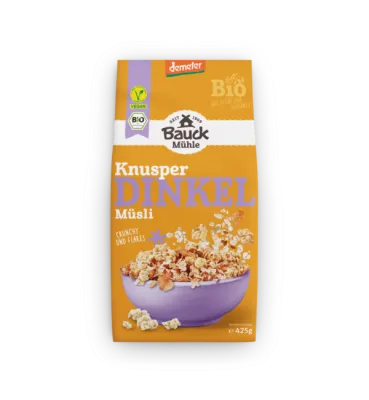 Dinkel Müsli Knusber Bio 425 g – Mühle Schlingemann