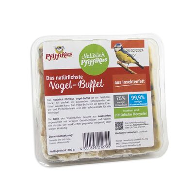 Natürlich Pfiffikus Vogel-Buffet Insektenfett 12x1