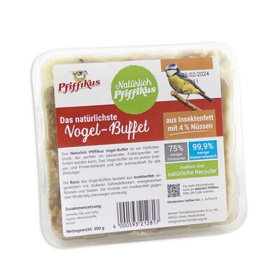 Natürlich Pfiffikus Vogel-Buffet Nuss 12 x 1