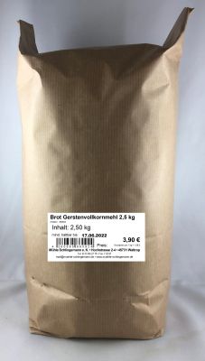 Brot Gerstenvollkornmehl 2,5 kg