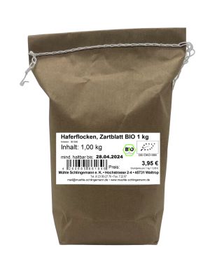 Haferflocken, Zartblatt BIO 1 kg