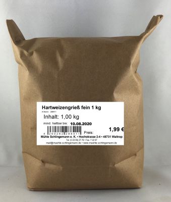 Hartweizengrieß fein 1 kg