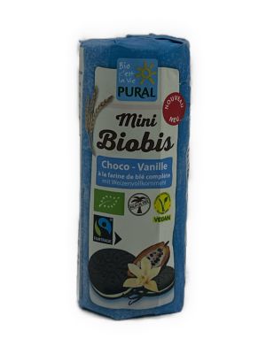Mini Biobis Choco-Vanille Weizen Kakao Doppelkeks 85 g