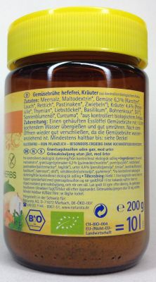 Gemüsebrühe Kräuter hefefrei,Glas  200 g