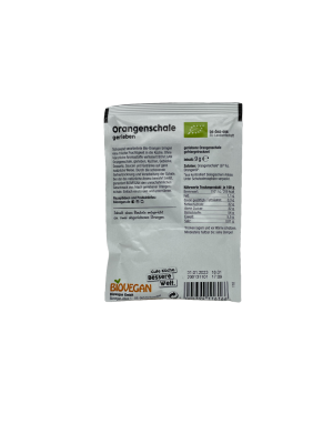 Schale Orange gefriergetrocknet, gerieben, BIO 9g