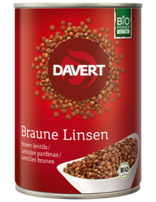 Braune Linsen 400 g Dose