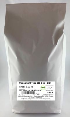 Weizenmehl Type 550 1 kg - BIO