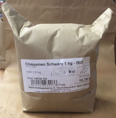 Chiasamen Schwarz 1 kg - BIO