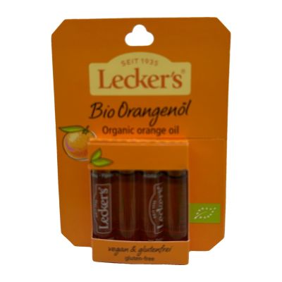 Lecker’s Bio Orangenöl 4 x 2 ml Röhrchen