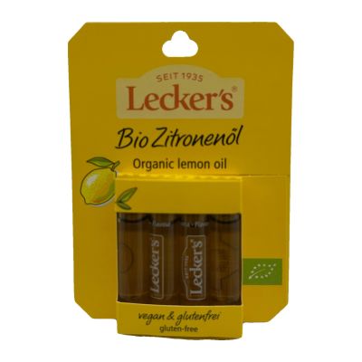 Lecker’s Bio Zitronenöl 4 x 2 ml Röhrchen