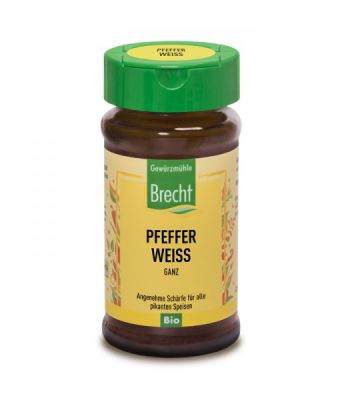 Pfeffer weiß ganz Naturland 50g  Glas BIO