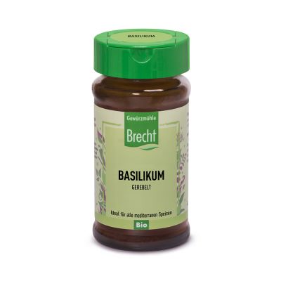 Basilikum gerebelt Naturland 15g  Glas BIO