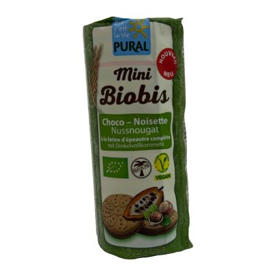 Mini Biobis Nussnougat Dinkel Doppelkeks 85 g
