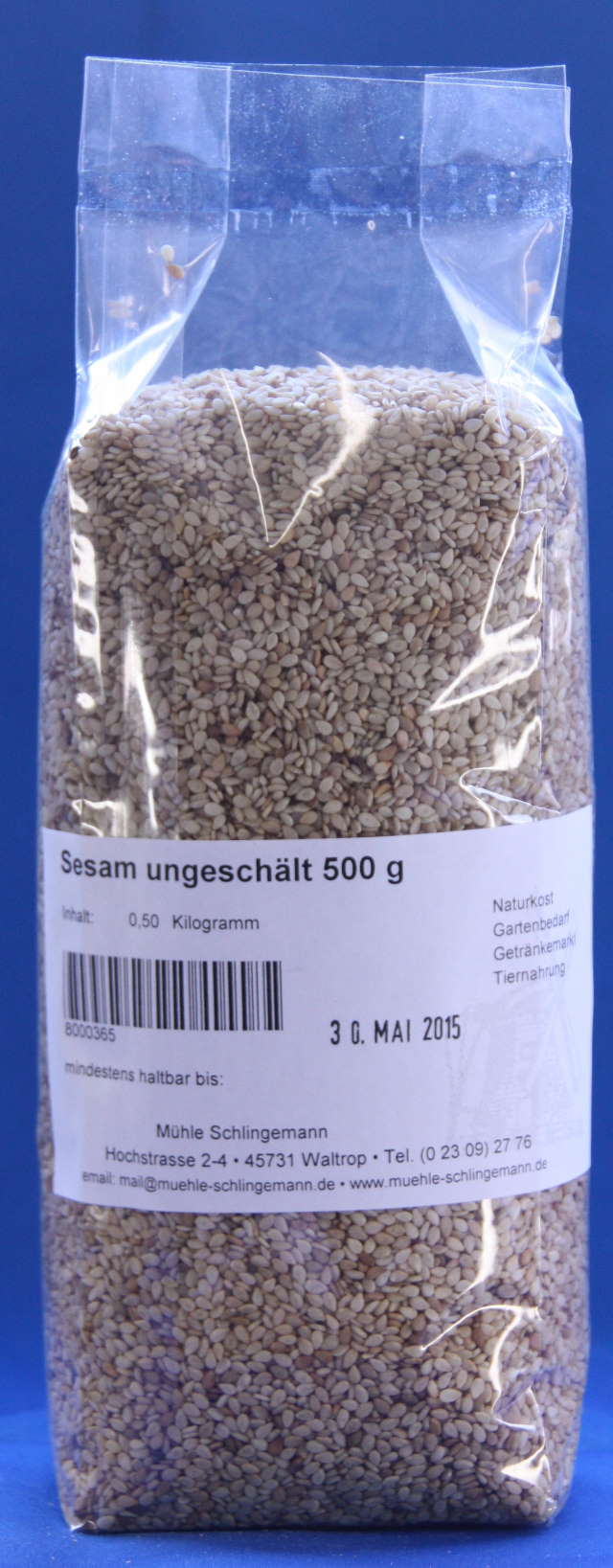 Sesam ungeschält 500g - Mühlenlädle Onlineshop