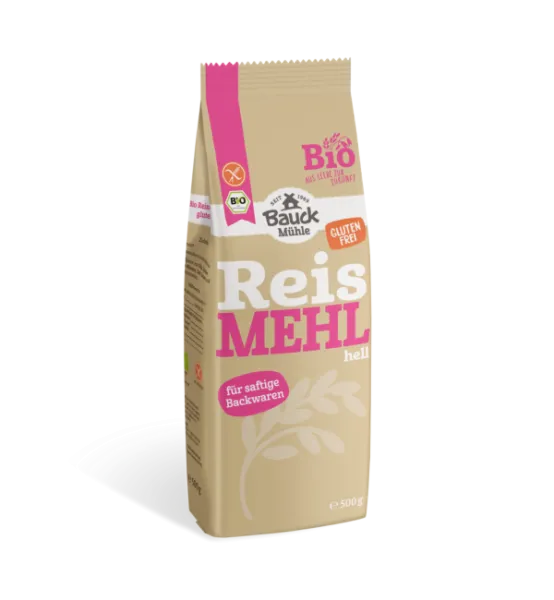 Reismehl, hell 0,5 kg glutenfrei BIO – Mühle Schlingemann
