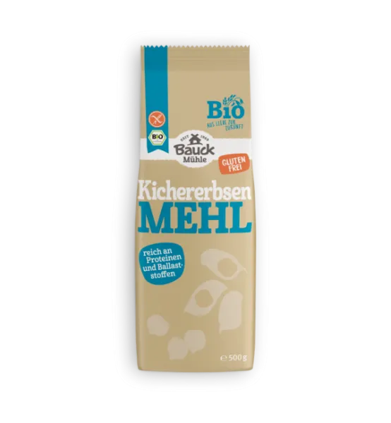 Kichererbsenmehl 500 g - BIO glutenfrei (Bauck) – Mühle Schlingemann