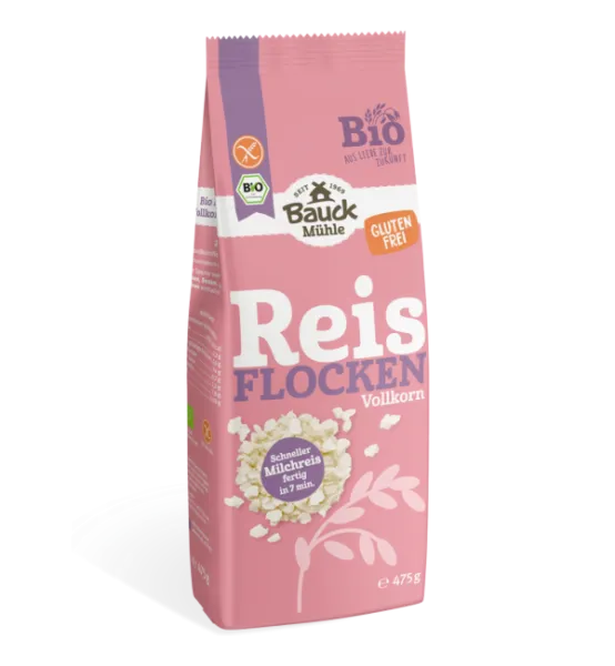 Schnelle Milchreisflocken Bio glutenfrei 475 g – Mühle Schlingemann