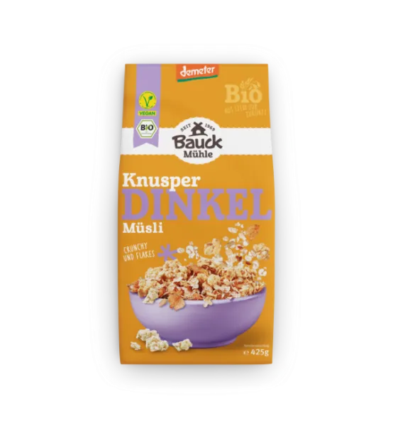 Dinkel Müsli Knusber Bio 425 g – Mühle Schlingemann