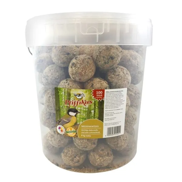 Pfiffikus Meisenknödel 100 Stück im Eimer – Mühle Schlingemann