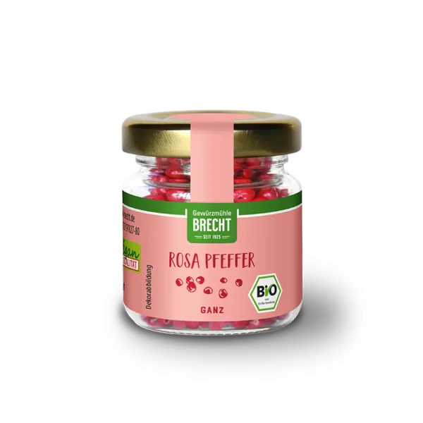 Rosa Pfeffer ganz Glas 10 g – Mühle Schlingemann