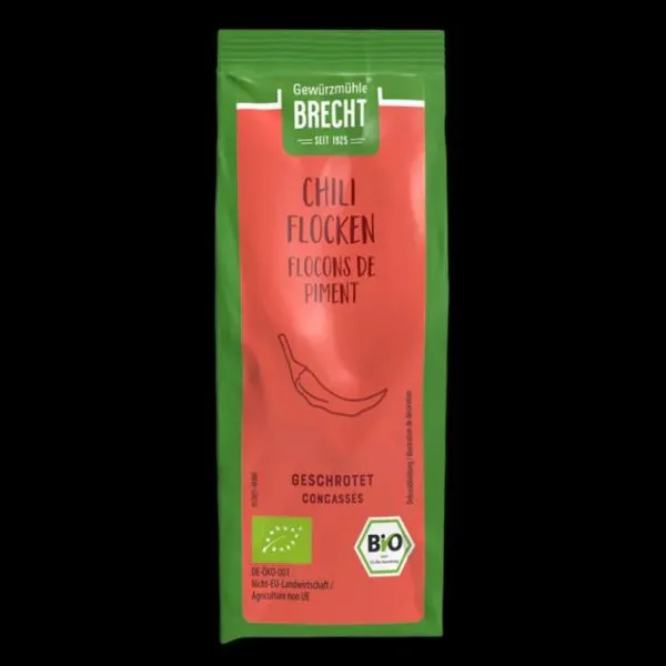 Chili Flocken geschrotet - NFB 45 g – Mühle Schlingemann