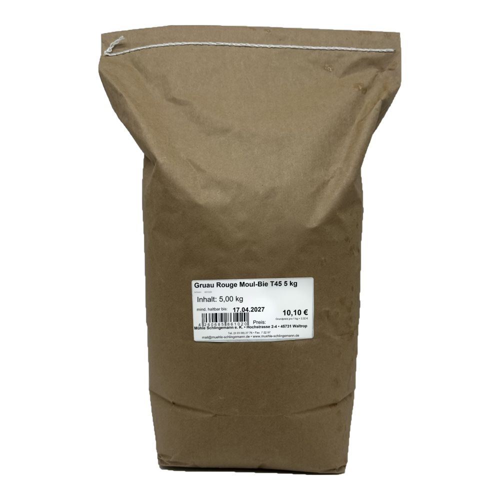 Gruau Rouge Moul-Bie 5 kg – Mühle Schlingemann