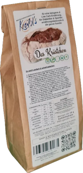 Kreißl's Brotbackmischung je 2 Backmischungen + 1 x Kreißl's Karoffelfasern + Brotbackform