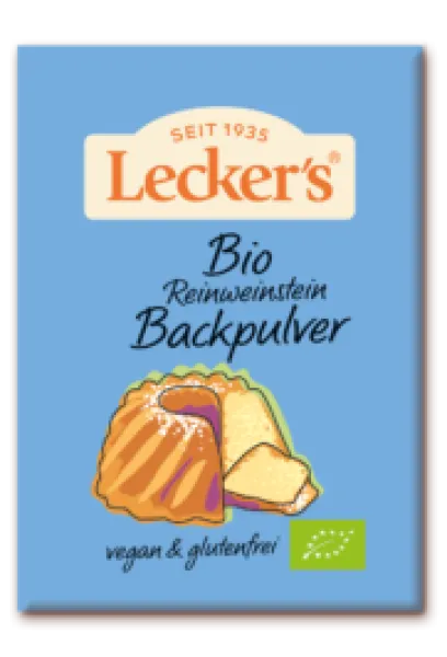 Backpulver mit Reinweinstein 4 x 21 g (Lecker's) – Mühle Schlingemann