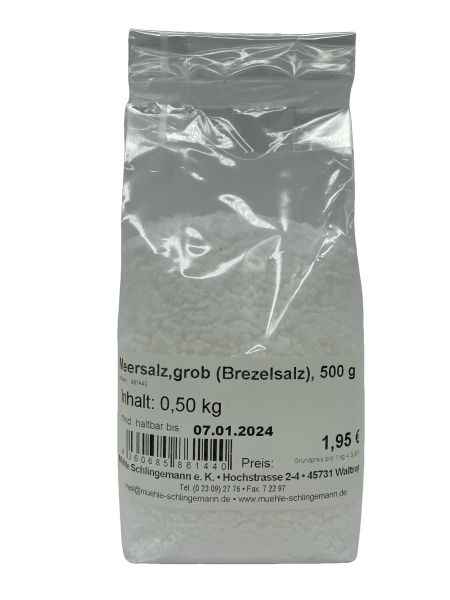 Meersalz,grob (Brezelsalz), 500 g