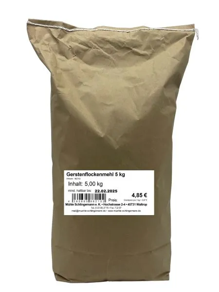 Gerstenflockenmehl 5 kg – Mühle Schlingemann