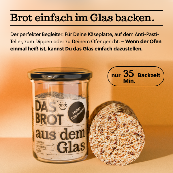 Bio-Haferhäppchen - Das Brot aus dem Glas