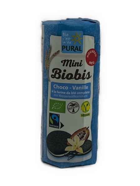 Mini Biobis Choco-Vanille Weizen Kakao Doppelkeks 85 g