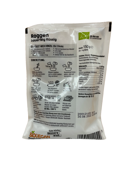 Roggen Sauerteig fluessig, Bioland, BIO 150g