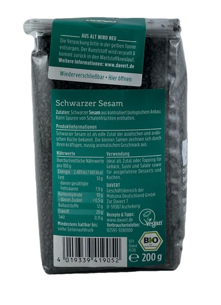 Schwarzer Sesam 200 g