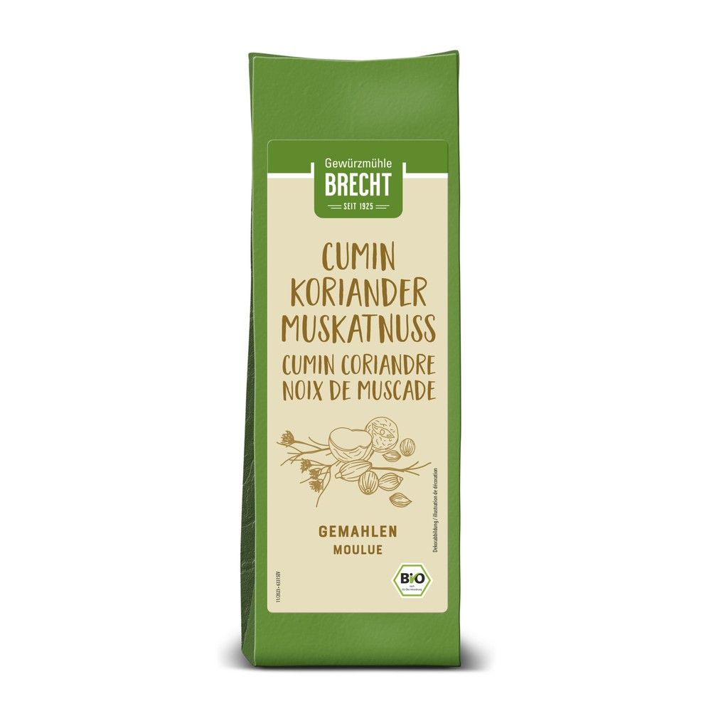 Cumin, Koriander, Muskatnussgemahlen 150 g Blockbeutel – Mühle Schlingemann