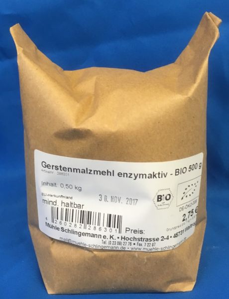 Gerstenmalzmehl enzymaktiv - BIO 500g