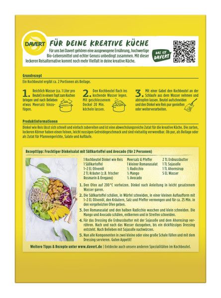 Zart-Dinkel im Kochbeutel 250g BIO