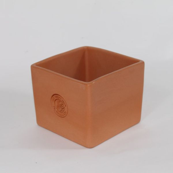 Terracotta Backform, viereckig , 13x13x10,5 cm, Vol. 1200 ml, für 500g Brot