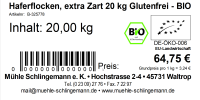 Haferflocken, extra Zart 20 kg Glutenfrei - BIO